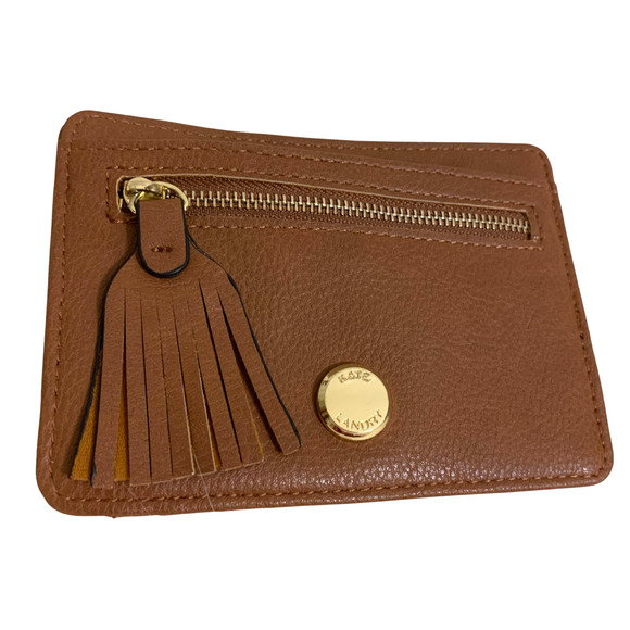 Kate Landry Bags Kate Landry Tasseled Brown Vegan Leather Slim Zip